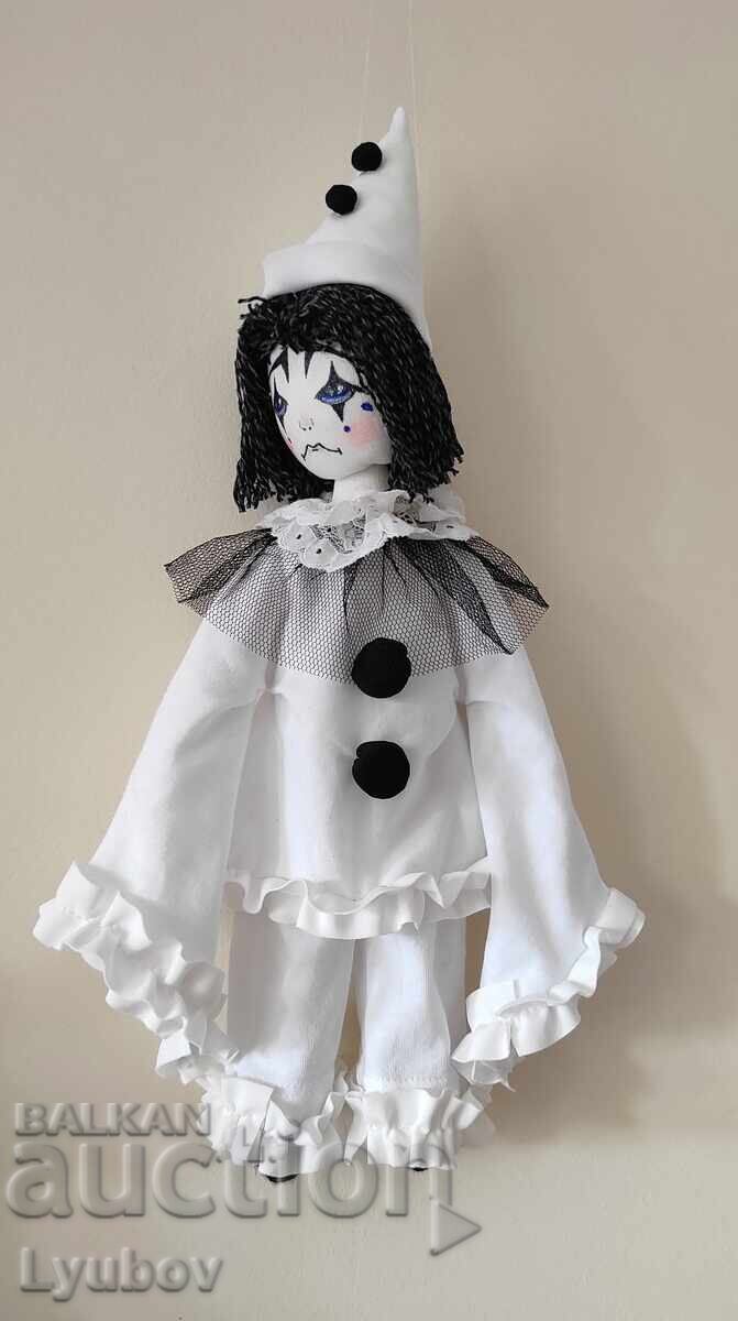 Păpușă Pierrot. Lucrată manual - 6