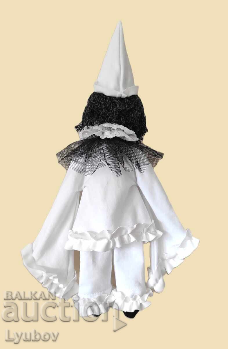 Păpușă Pierrot. Lucrată manual - 7