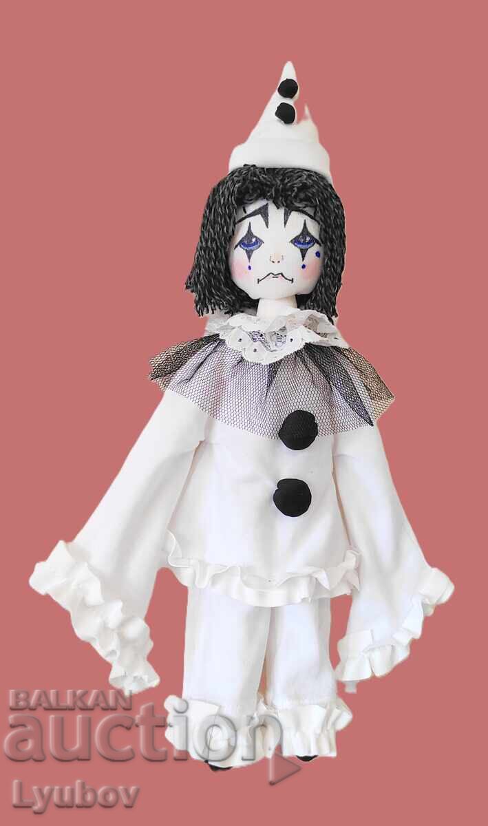 Păpușă Pierrot. Lucrată manual