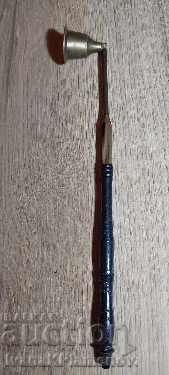 Гасител за свещи бронз ретро за ценители Гасител за свещи бронз ретро за ценители