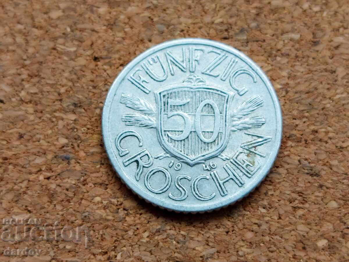 Австрия 50 гроша, 1946 г. Австрия 50 гроша, 1946 г.