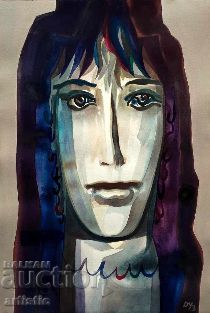 Dechko Uzunov, pictorial portrait from the cycle "Bulgarian woman" with price € 613.04 | 1199.00 BGN