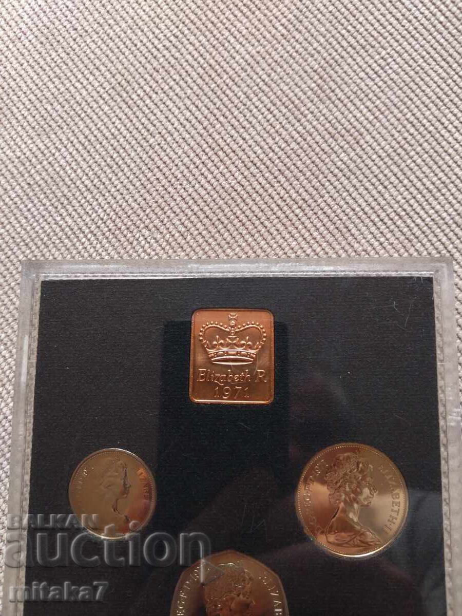 Доставка на Сет монети 1971 година, Великобритания