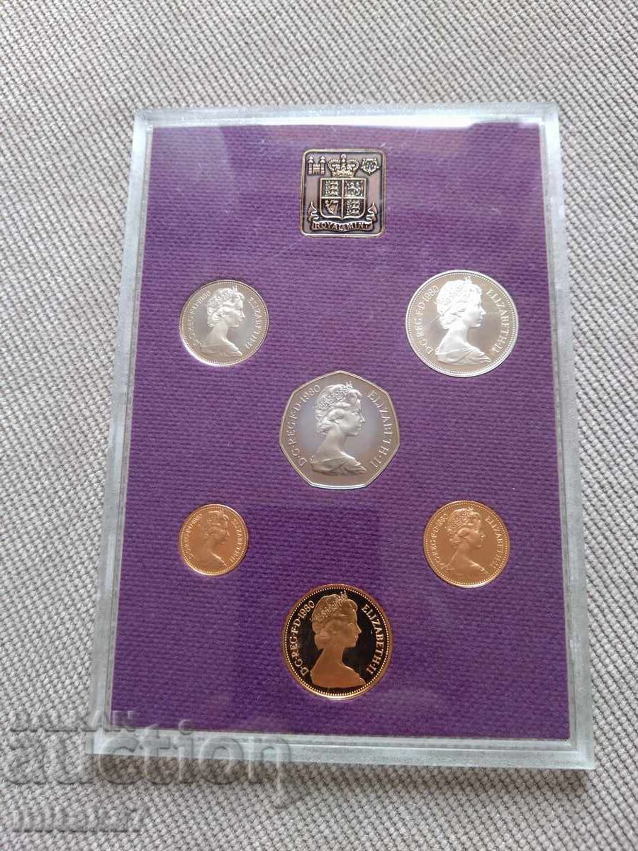 Аукцион Сет монети 1980 година, Великобритания Аукцион Сет монети 1980 година, Великобритания