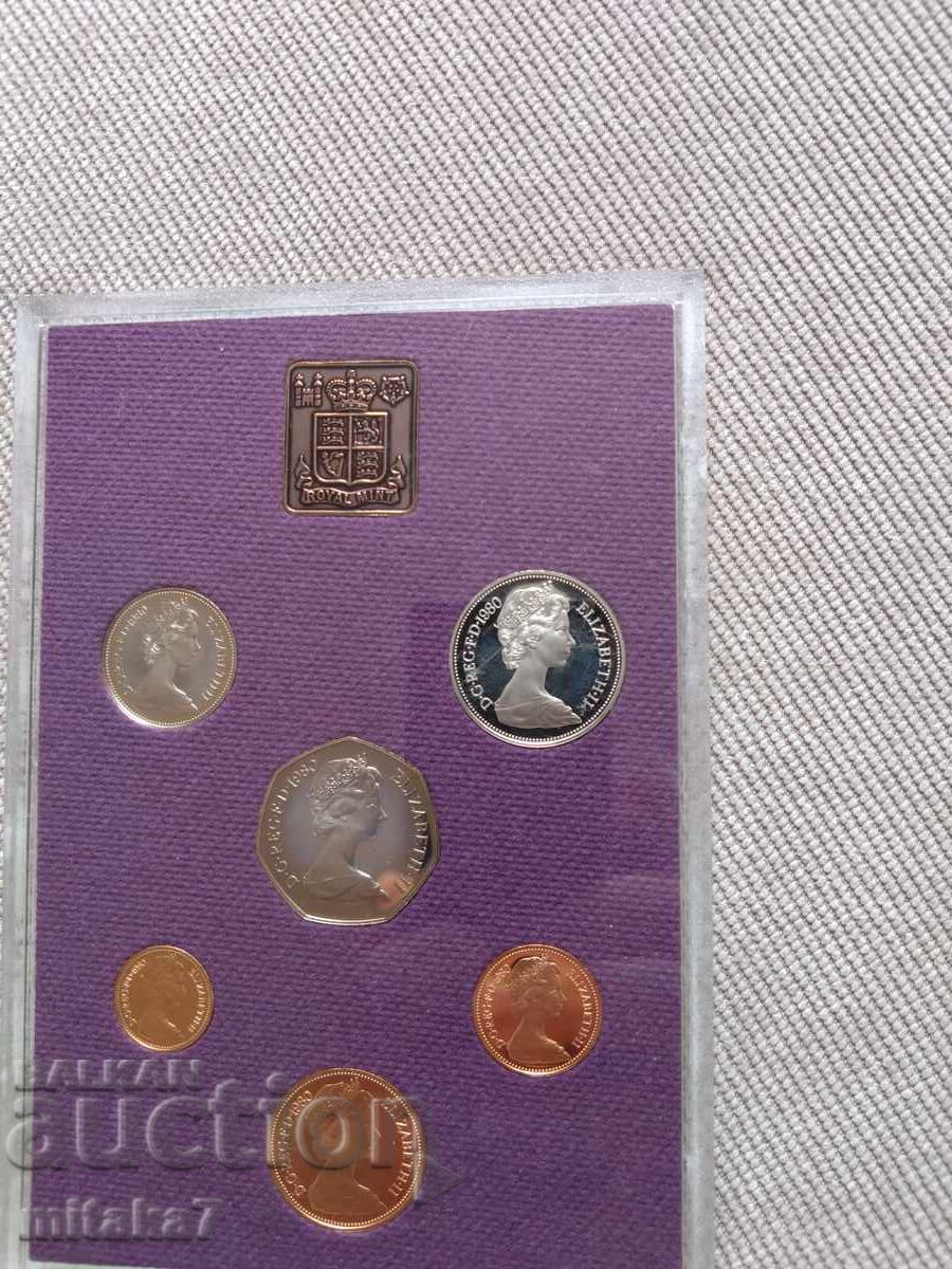 Сет монети 1980 година, Великобритания - 5 Сет монети 1980 година, Великобритания - 5