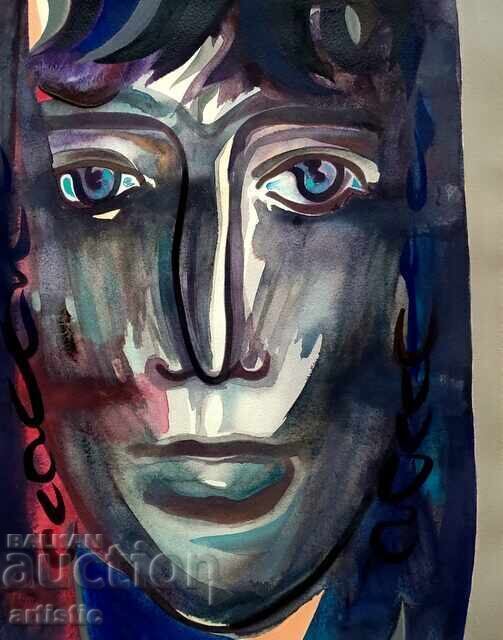 Auction  Dechko Uzunov, a painted portrait of "Rhodopsian Bride"