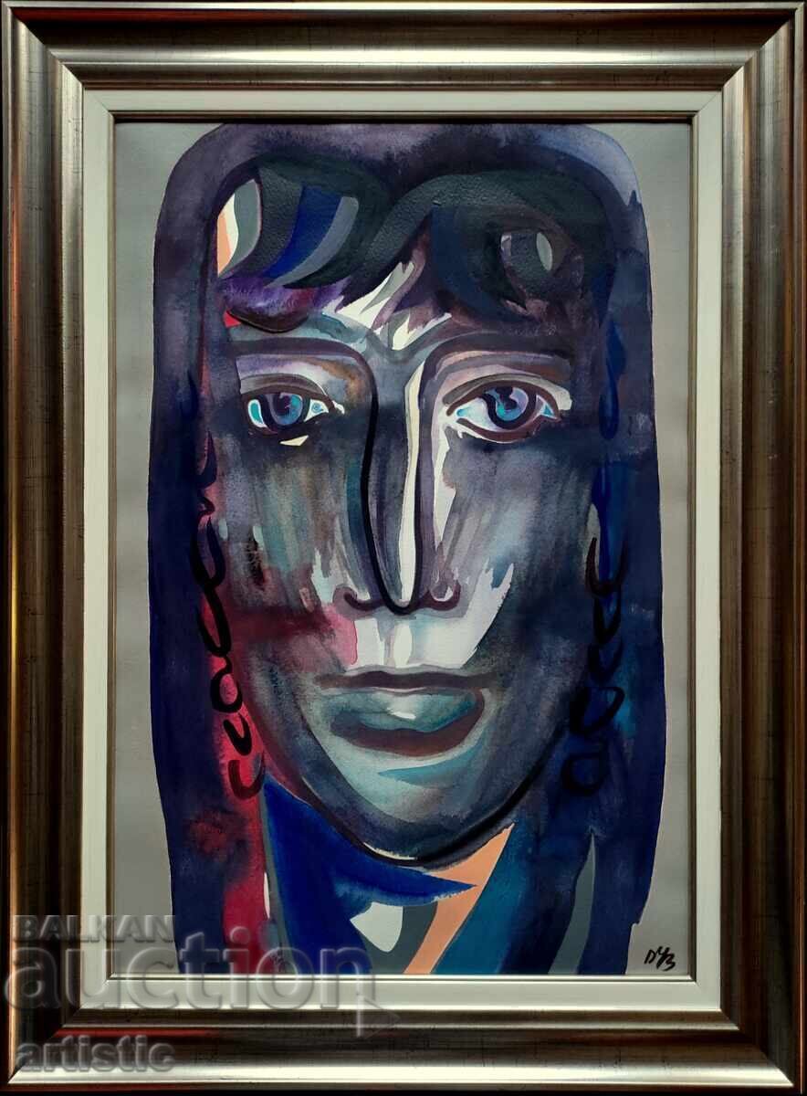 Dechko Uzunov, a painted portrait of "Rhodopsian Bride"