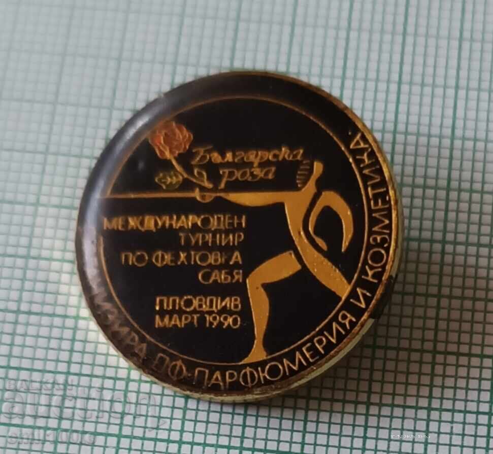 Badge - International Fencing Tournament Bulgarian Rose 1990 with price € 1.50 | 2.93 BGN