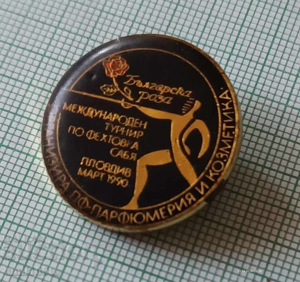 Auction  Badge - International Fencing Tournament Bulgarian Rose 1990