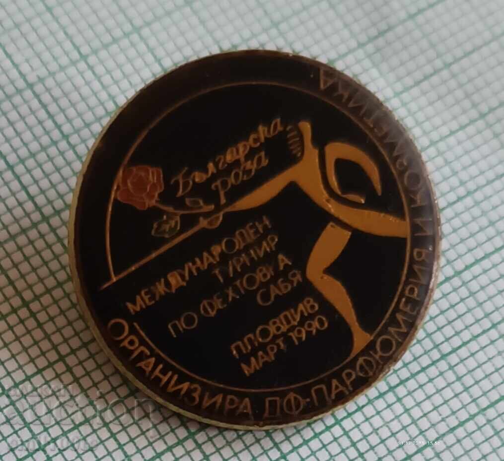 Delivery of Badge - International Fencing Tournament Bulgarian Rose 1990
