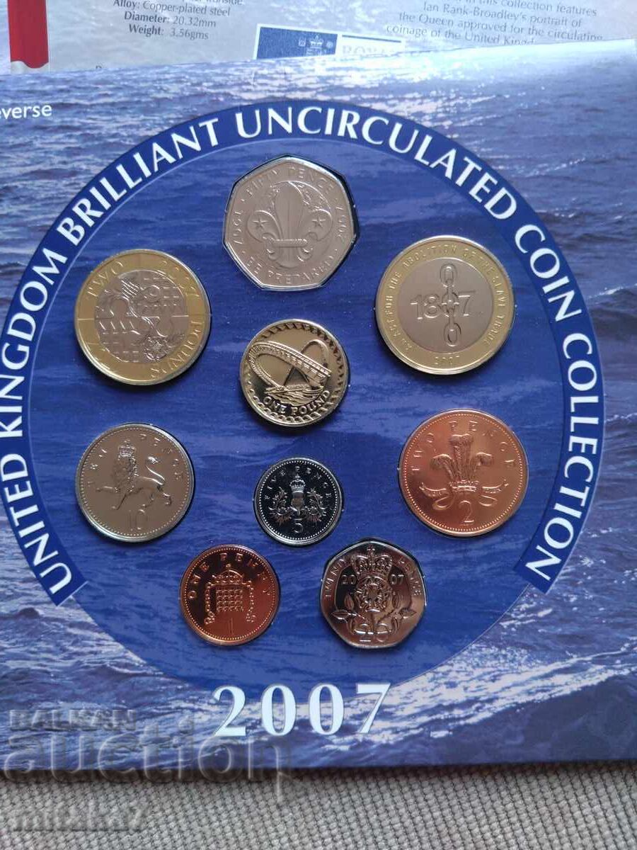 Аукцион Сет монети 2007 година, Великобритания Аукцион Сет монети 2007 година, Великобритания