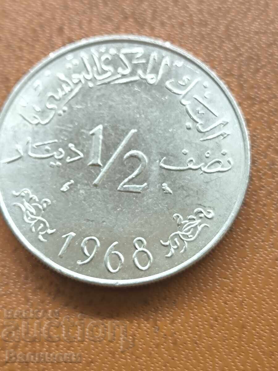 1/2 Dinar Tunisia 1968 - 5 1/2 Dinar Tunisia 1968 - 5