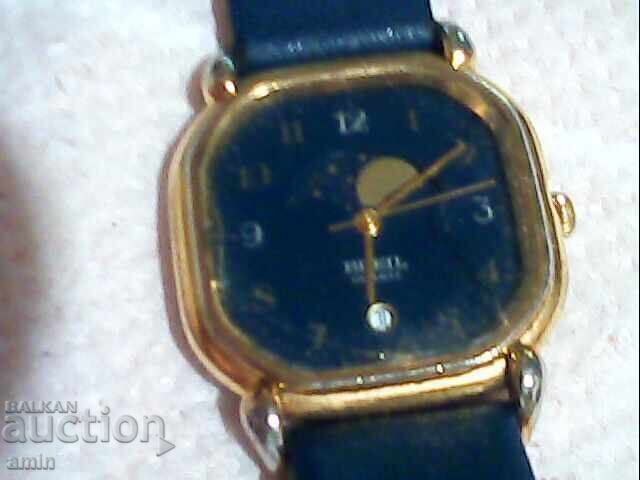 Gold-plated Swiss 4-hour watch, working, no battery Gold-plated Swiss 4-hour watch, working, no battery
