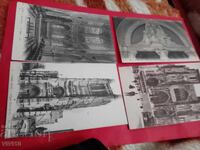 4 antique postcards France