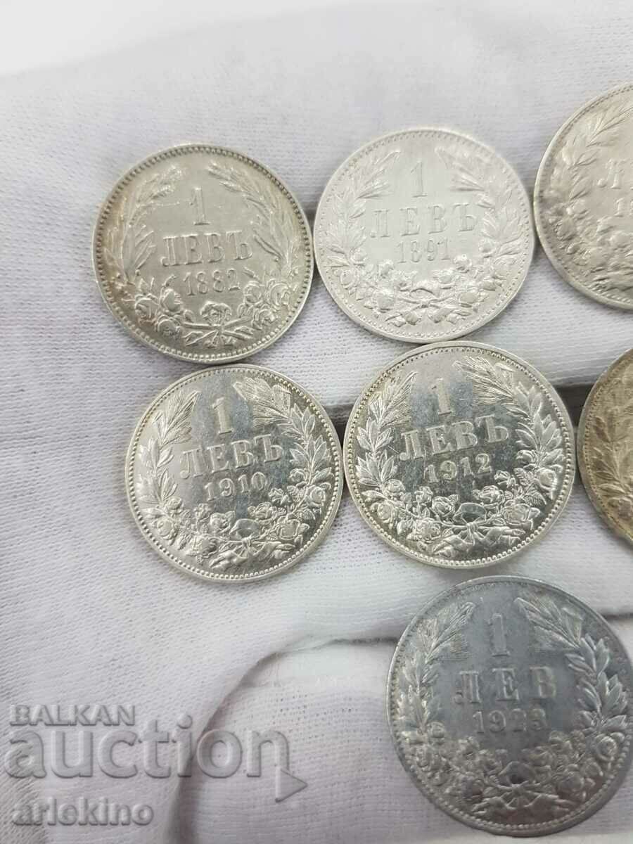 Licitație 7 buc. monede regale și princiare 1882 - 1923 Licitație 7 buc. monede regale și princiare 1882 - 1923