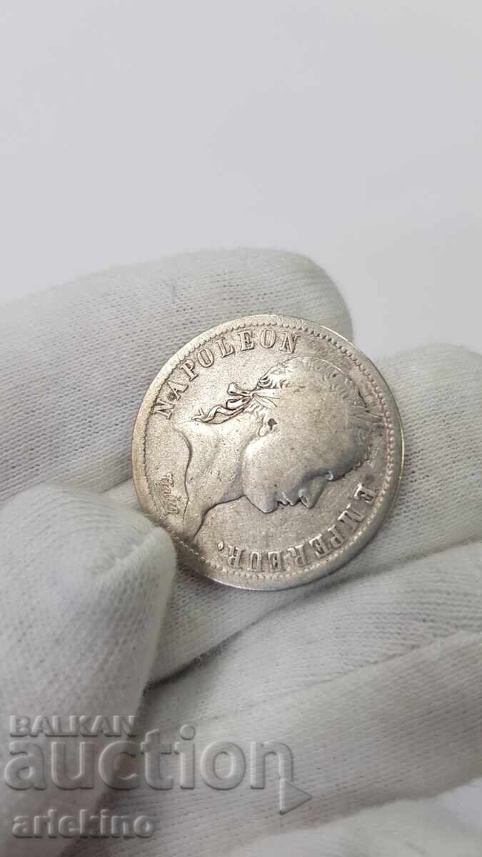 Много рядка монета 2 франка 1811 Наполеон Бонапарт Сребро - 5 Много рядка монета 2 франка 1811 Наполеон Бонапарт Сребро - 5