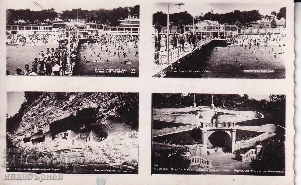 193?-ВАРНА-РЯДКА КАРТИЧКА-ПЛАЖА И МОРСКИТЕ БАНИ-1
