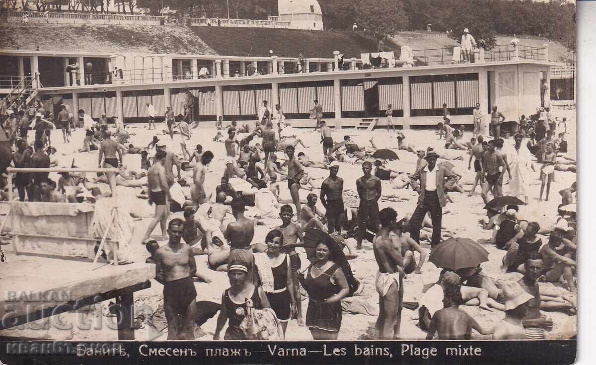 193?-ВАРНА-РЯДКА КАРТИЧКА-ПЛАЖА И МОРСКИТЕ БАНИ-3