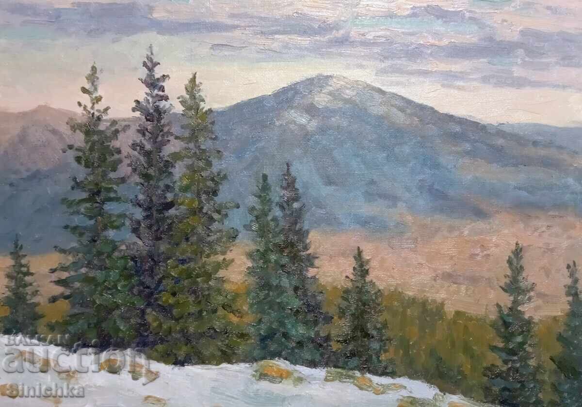Tablou original, pictură în ulei. Pe Vitosha Tablou original, pictură în ulei. Pe Vitosha