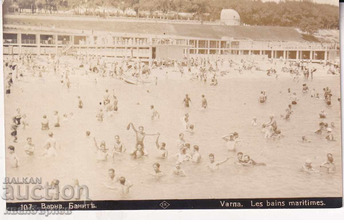 193?-ВАРНА-РЯДКА КАРТИЧКА-ПЛАЖА И МОРСКИТЕ БАНИ-5