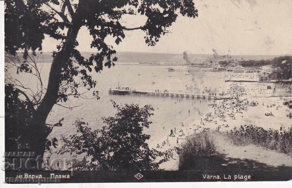 193?-ВАРНА-РЯДКА КАРТИЧКА-ПЛАЖА И МОРСКИТЕ БАНИ-16