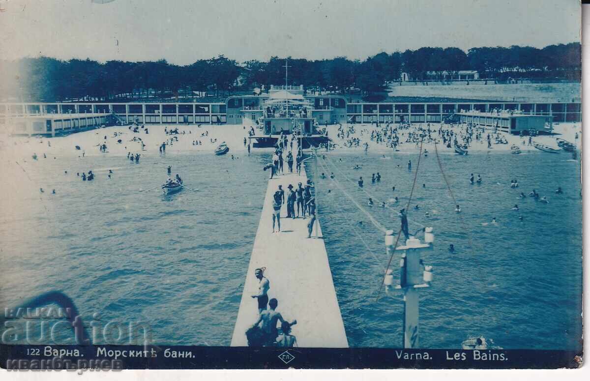 193?-ВАРНА-РЯДКА КАРТИЧКА-ПЛАЖА И МОРСКИТЕ БАНИ-28 193?-ВАРНА-РЯДКА КАРТИЧКА-ПЛАЖА И МОРСКИТЕ БАНИ-28