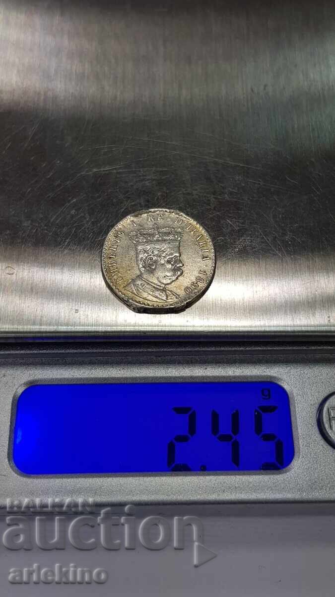 Monedă de argint foarte rară "COLONIA ERITREEA" 1890 Italia - 7