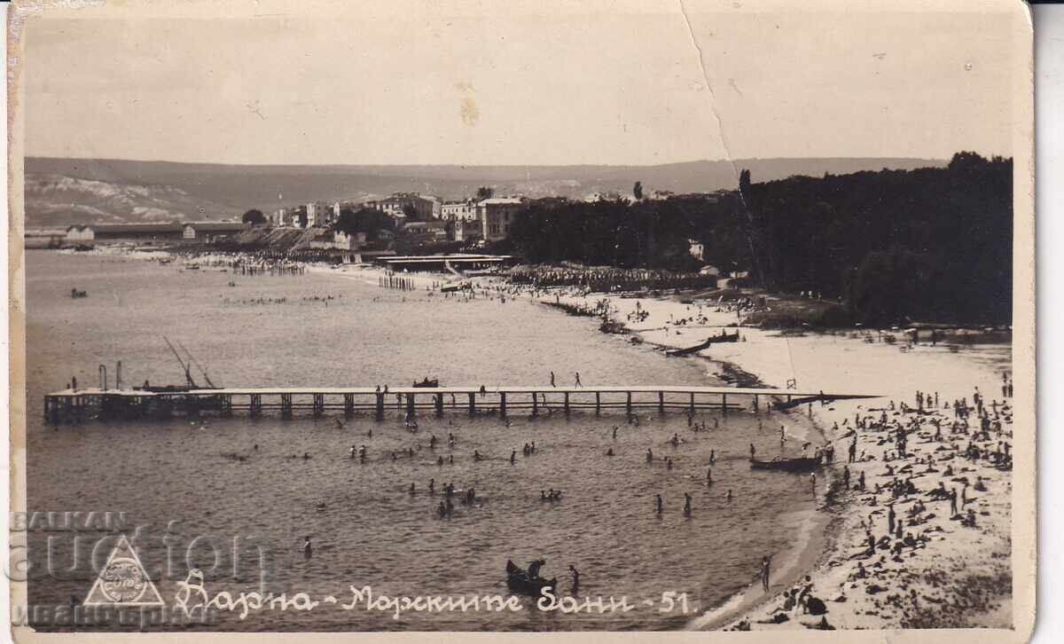 193?-VARNA-RARE CARD-BEACH AND SEA BATHS-30 193?-VARNA-RARE CARD-BEACH AND SEA BATHS-30