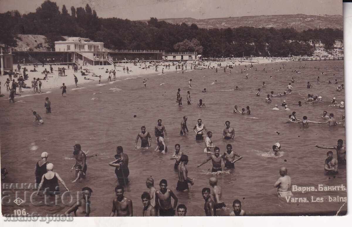 193?-VARNA-RARE POSTCARD-BEACH AND SEA BATHS-32