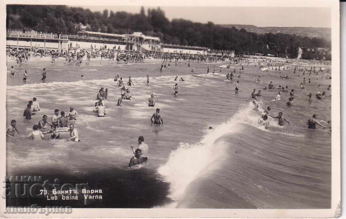 193?-ВАРНА-РЯДКА КАРТИЧКА-ПЛАЖА И МОРСКИТЕ БАНИ-34 193?-ВАРНА-РЯДКА КАРТИЧКА-ПЛАЖА И МОРСКИТЕ БАНИ-34