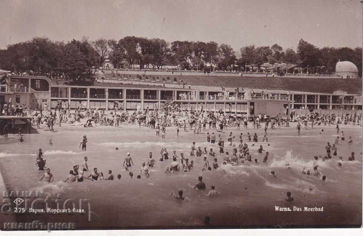 193?-VARNA-RARE POSTCARD-BEACH AND SEA BATHS-36 193?-VARNA-RARE POSTCARD-BEACH AND SEA BATHS-36