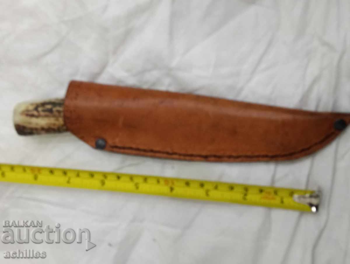 Ενδιαφέρον μαχαίρι με λαβή από κέρατο ελαφιού - 5
