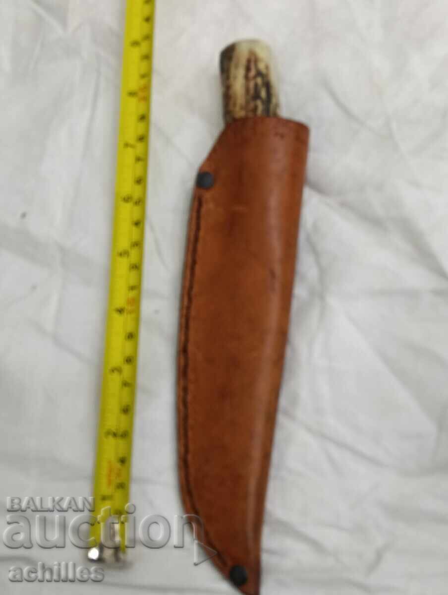 Ενδιαφέρον μαχαίρι με λαβή από κέρατο ελαφιού - 6