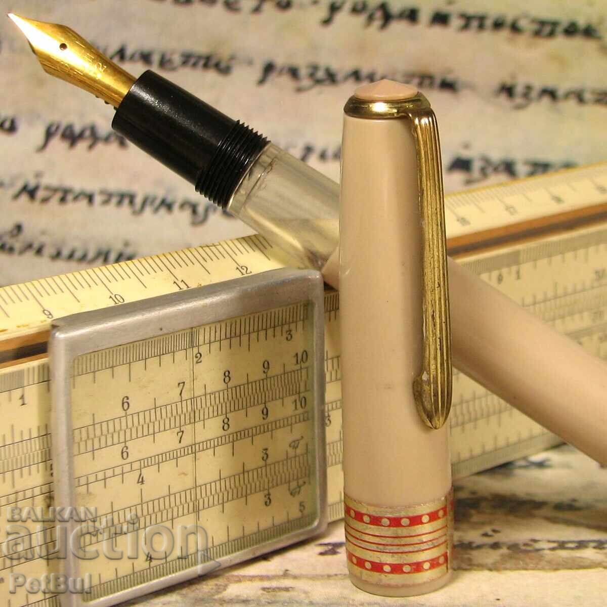 Παλιά Πένα Κίνα 60s Επιχρυσωμένο Φτερό Σήμανση Άδειο Παλιά Πένα Κίνα 60s Επιχρυσωμένο Φτερό Σήμανση Άδειο