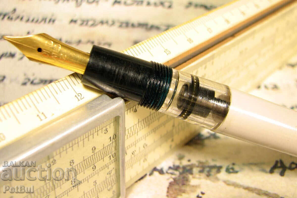 Old Fountain Pen Pump, China 60s Gold-Plated Nib with Marking with price € 19.99 | 39.10 BGN Old Fountain Pen Pump, China 60s Gold-Plated Nib with Marking with price € 19.99 | 39.10 BGN