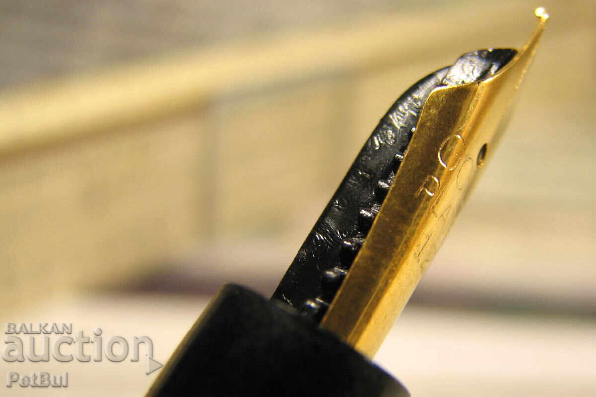 Delivery of Old Fountain Pen Pump, China 60s Gold-Plated Nib with Marking Delivery of Old Fountain Pen Pump, China 60s Gold-Plated Nib with Marking