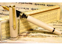 Стара Писалка Помпа, Китай 60те Позлатено Перо с Маркировка