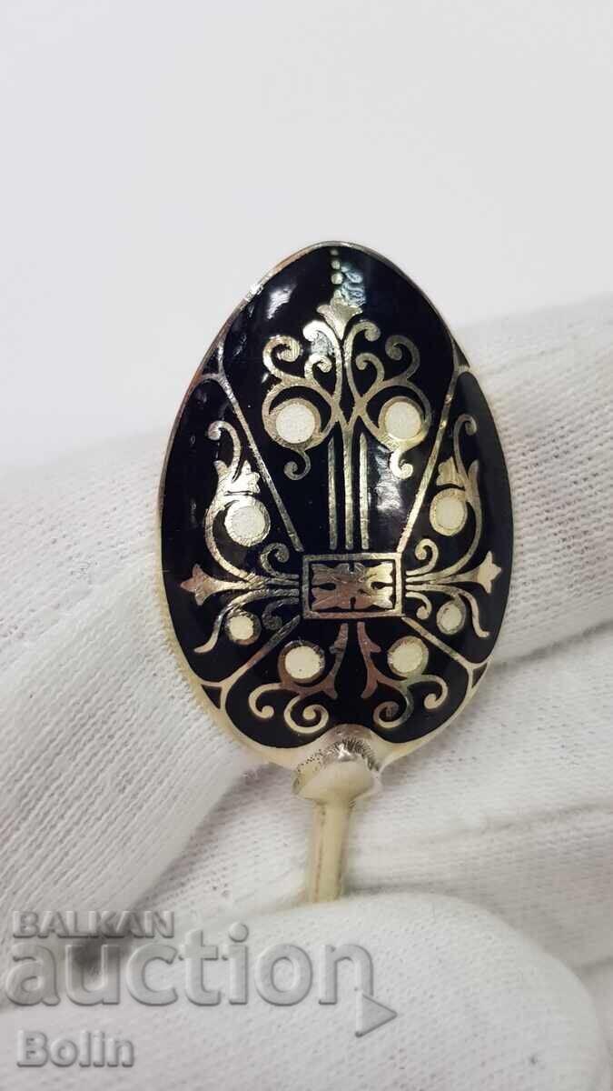 Linguriță argintată, aurită cu Email - Anglia - Marcaj 925 cu preț € 75.00 | 146.69 BGN