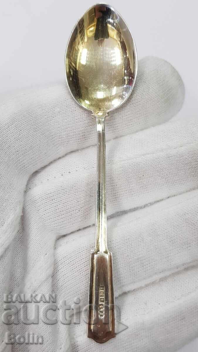 Linguriță argintată, aurită cu Email - Anglia - Marcaj 925 - 5