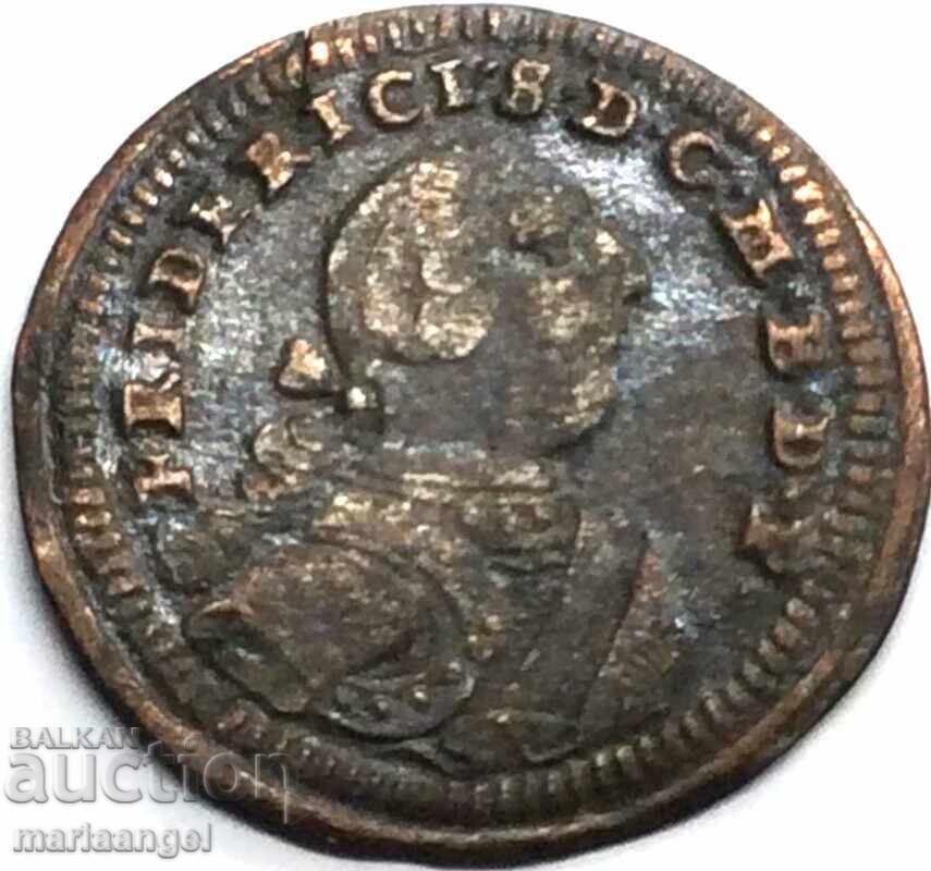 Бранденбург-Байрут 1 кройцер 1750 Германия Фридрих II рядка! Бранденбург-Байрут 1 кройцер 1750 Германия Фридрих II рядка!