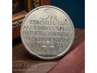 Ελβετία – 5 φράγκα 1948 | Ασήμι