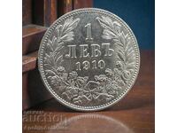 Ασήμι – 1 λεβ, 1910, Βουλγαρία