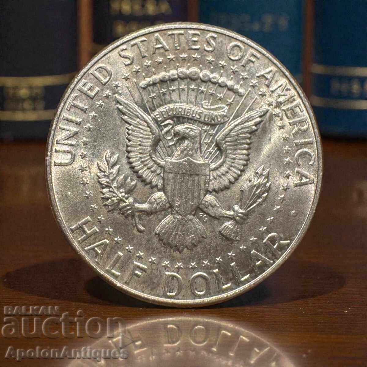 САЩ – ½ долар „Кенеди“ 1964 г. | Сребро САЩ – ½ долар „Кенеди“ 1964 г. | Сребро