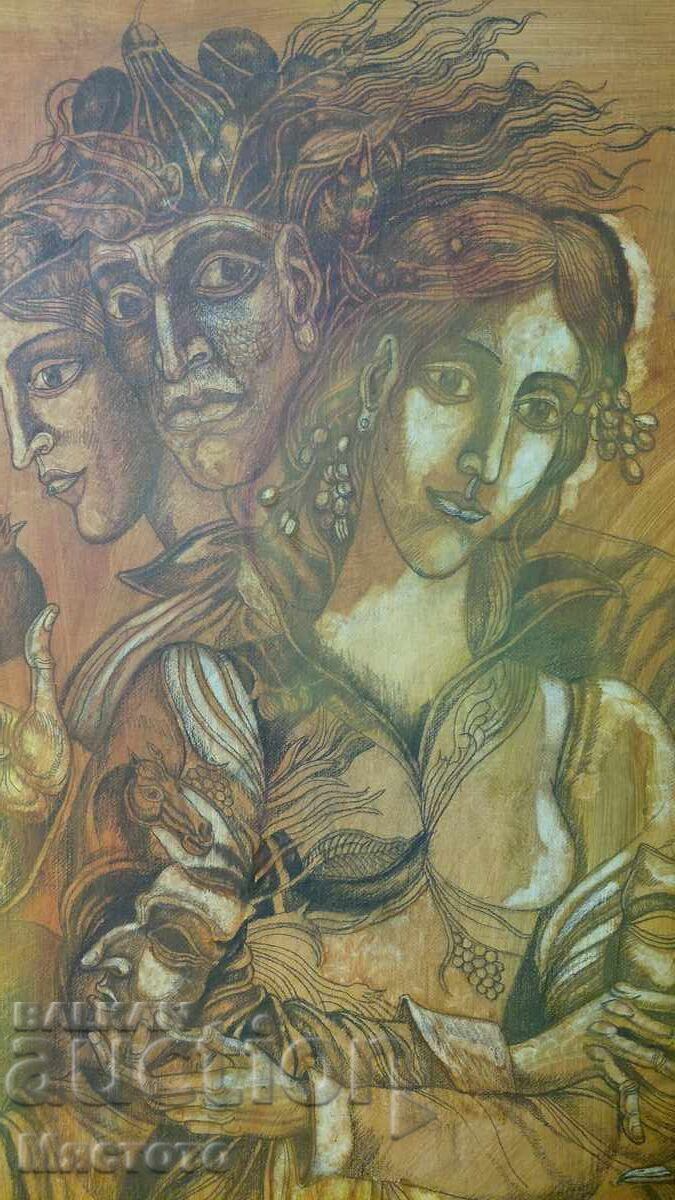 Livrarea Stoymen Stoilov 100cm/70cm tablou mare în ulei