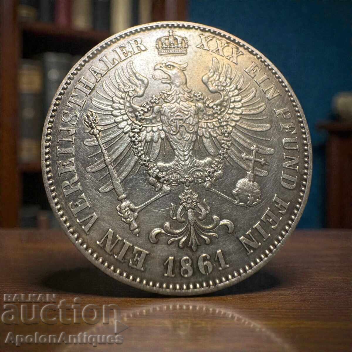 Ασημένιο νόμισμα Πρωσίας – Vereinsthaler, 1861
