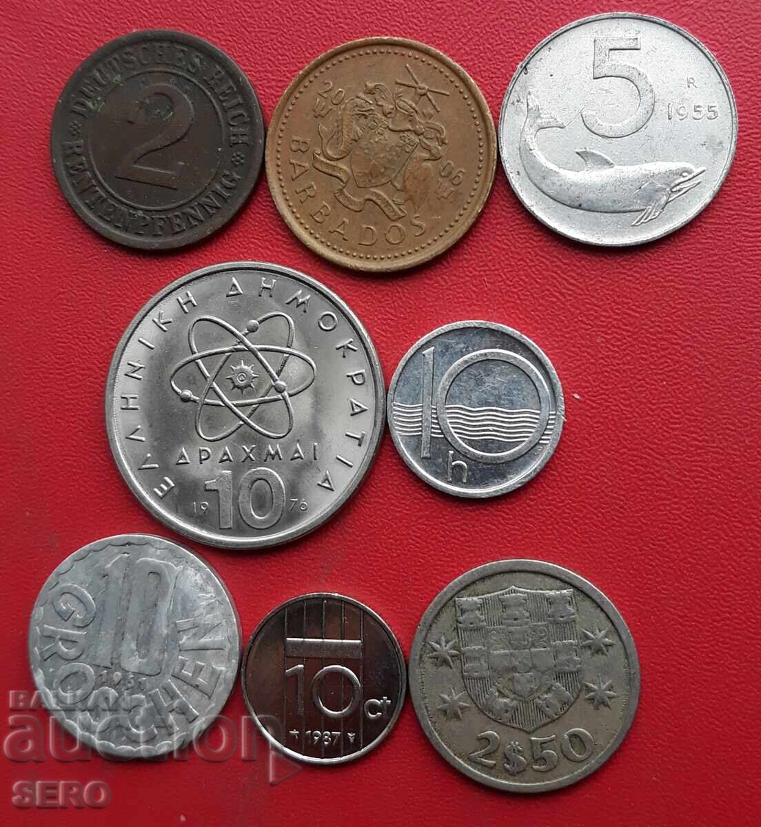 Μικτή παρτίδα 8 νομισμάτων Μικτή παρτίδα 8 νομισμάτων