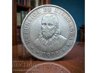 Silver - 50 Centavos, Nicaragua, 1912