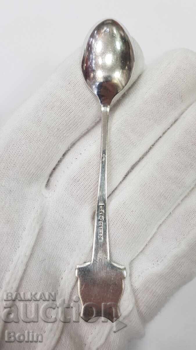 Сребърна, лъжичка с Емайл - Англия - 925 проба - 5 Сребърна, лъжичка с Емайл - Англия - 925 проба - 5