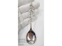 Ажурна сребърна лъжичка, лъжица 830 проба - Европа