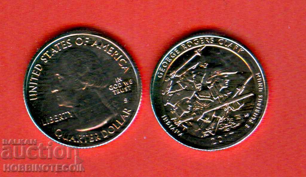 USA USA 25 cent issue issue 2017 S George Rogers Clark UNC USA USA 25 cent issue issue 2017 S George Rogers Clark UNC